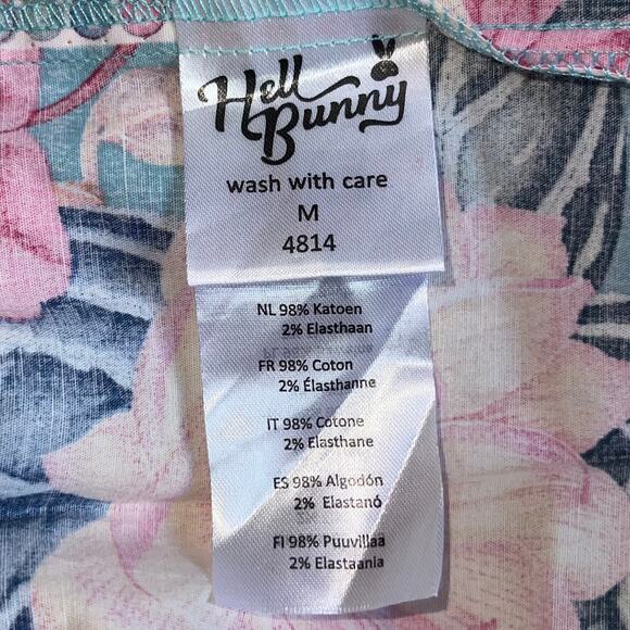 Hell Bunny Fit & Flare Dress Retro Hawaiian - Picture 8 of 9